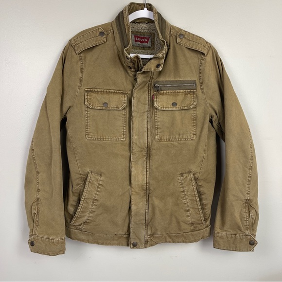 Levi's Jackets & Coats Levis Mens Washed Cotton Two Pocket Sherpa
